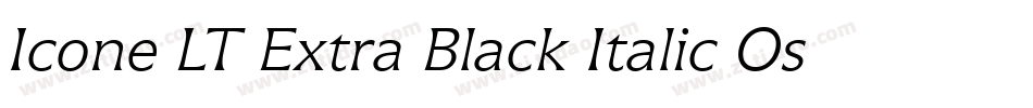 Icone LT Extra Black Italic OsF字体转换